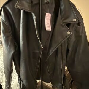 Wild Fable Midnight Black Leather Jacket